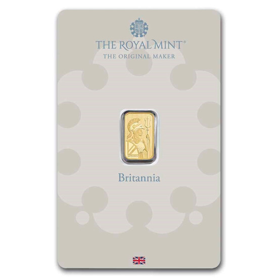 1g The Royal Mint Britannia zlatý investiční slitek