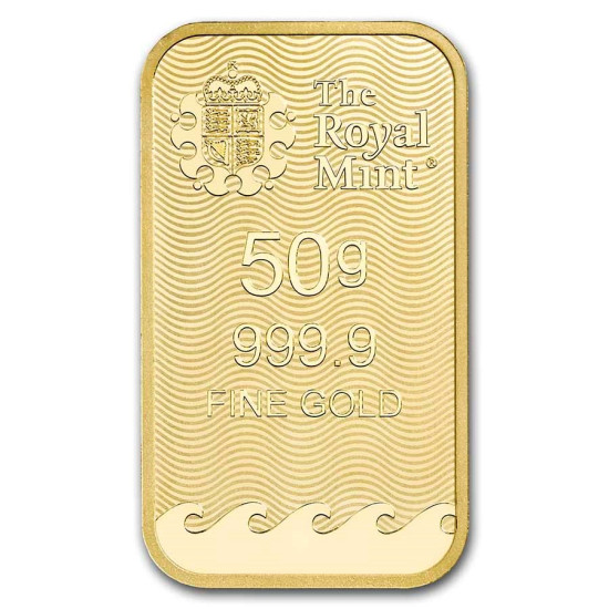 50g The Royal Mint Britannia zlatý investiční slitek